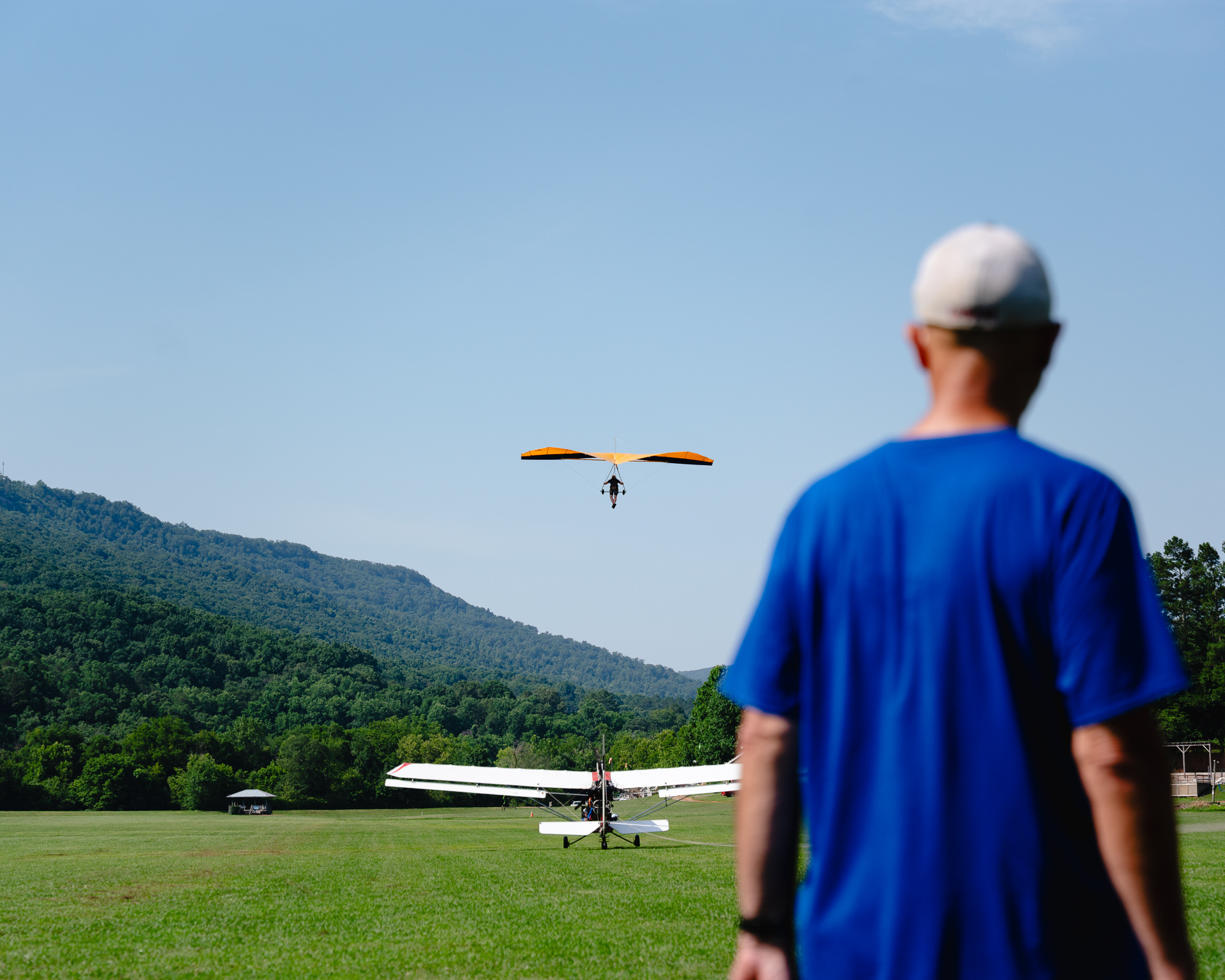 Instructor overseeing a takeoff at the flight park
